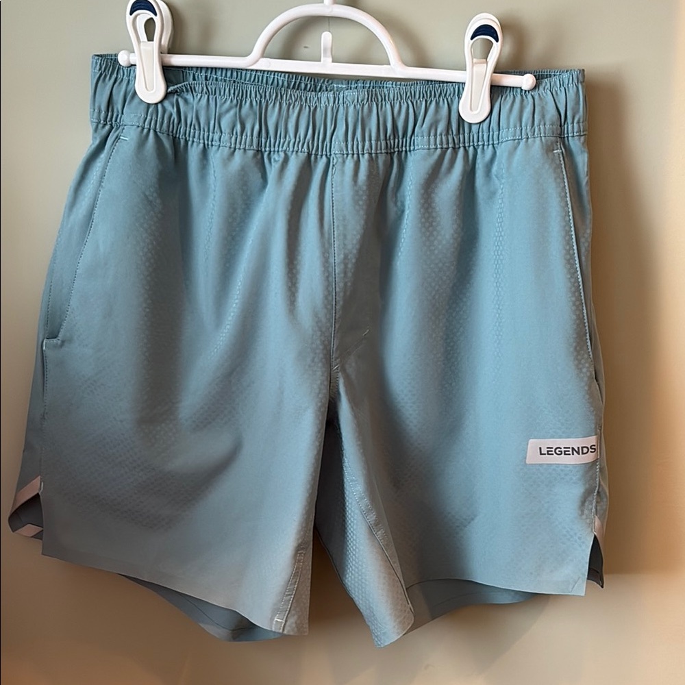 Legends Relay Short, Small, 7”, Aqua Blue